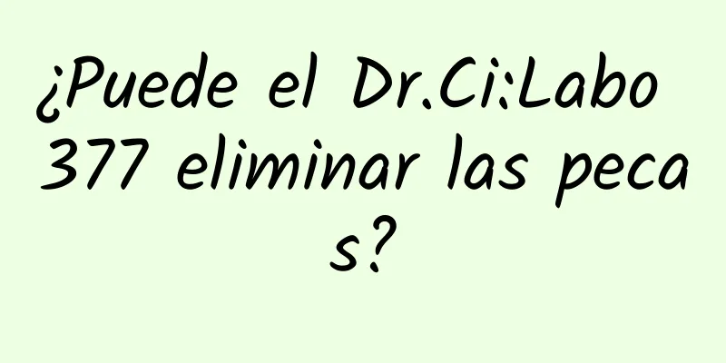 ¿Puede el Dr.Ci:Labo 377 eliminar las pecas?