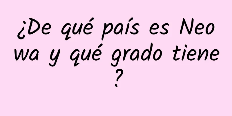 ¿De qué país es Neowa y qué grado tiene?