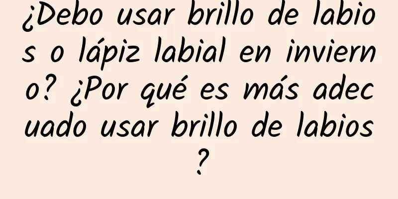 ¿Debo usar brillo de labios o lápiz labial en invierno? ¿Por qué es más adecuado usar brillo de labios?