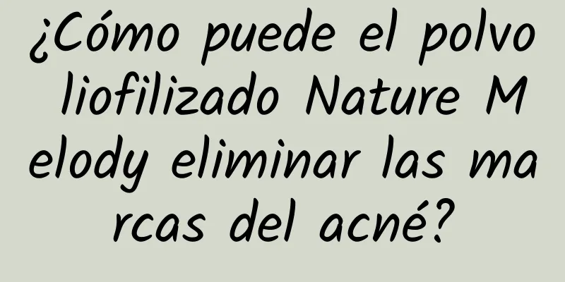 ¿Cómo puede el polvo liofilizado Nature Melody eliminar las marcas del acné?