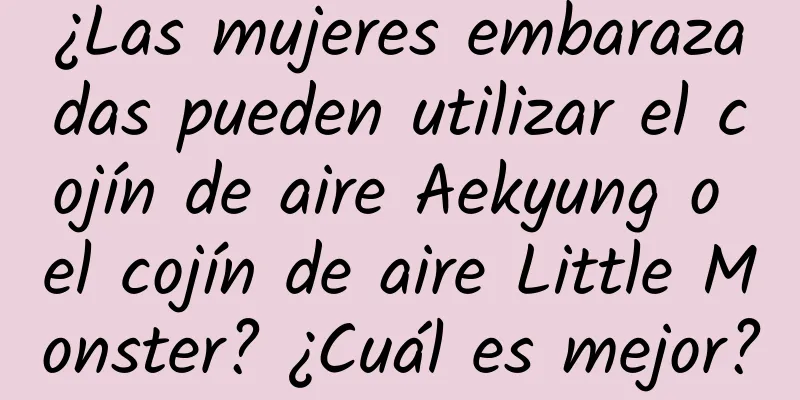 ¿Las mujeres embarazadas pueden utilizar el cojín de aire Aekyung o el cojín de aire Little Monster? ¿Cuál es mejor?