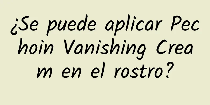 ¿Se puede aplicar Pechoin Vanishing Cream en el rostro?