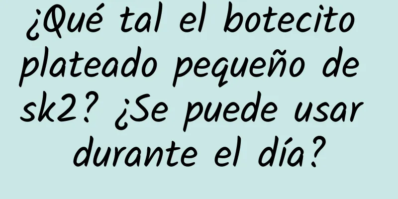 ¿Qué tal el botecito plateado pequeño de sk2? ¿Se puede usar durante el día?