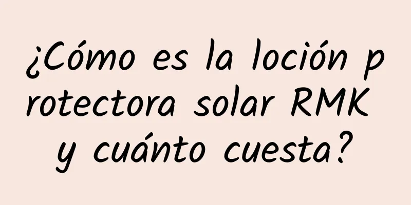 ¿Cómo es la loción protectora solar RMK y cuánto cuesta?