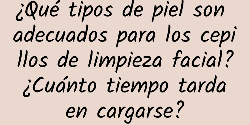 ¿Qué tipos de piel son adecuados para los cepillos de limpieza facial? ¿Cuánto tiempo tarda en cargarse?