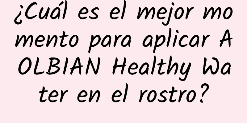 ¿Cuál es el mejor momento para aplicar AOLBIAN Healthy Water en el rostro?