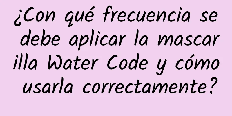 ¿Con qué frecuencia se debe aplicar la mascarilla Water Code y cómo usarla correctamente?