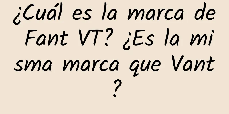 ¿Cuál es la marca de Fant VT? ¿Es la misma marca que Vant?