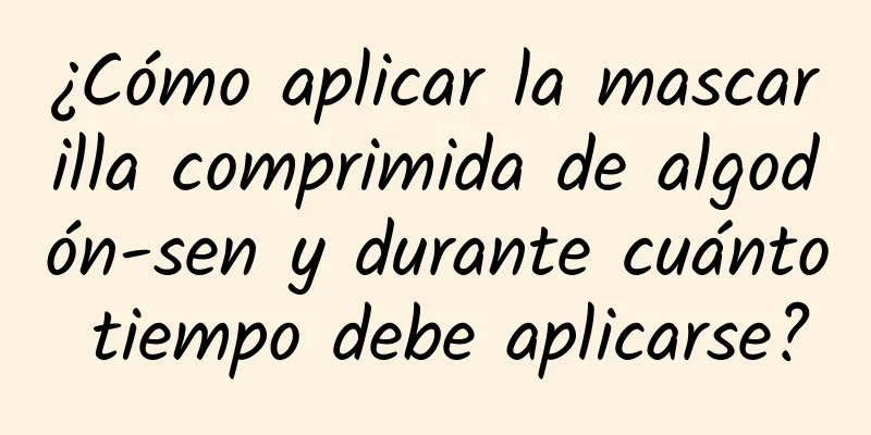 ¿Cómo aplicar la mascarilla comprimida de algodón-sen y durante cuánto tiempo debe aplicarse?