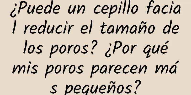 ¿Puede un cepillo facial reducir el tamaño de los poros? ¿Por qué mis poros parecen más pequeños?