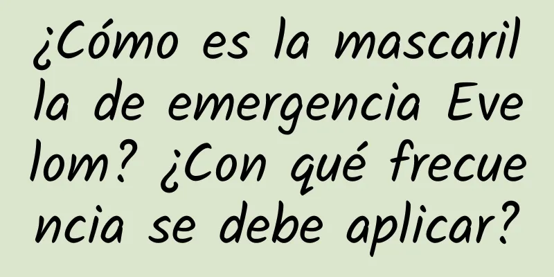 ¿Cómo es la mascarilla de emergencia Evelom? ¿Con qué frecuencia se debe aplicar?