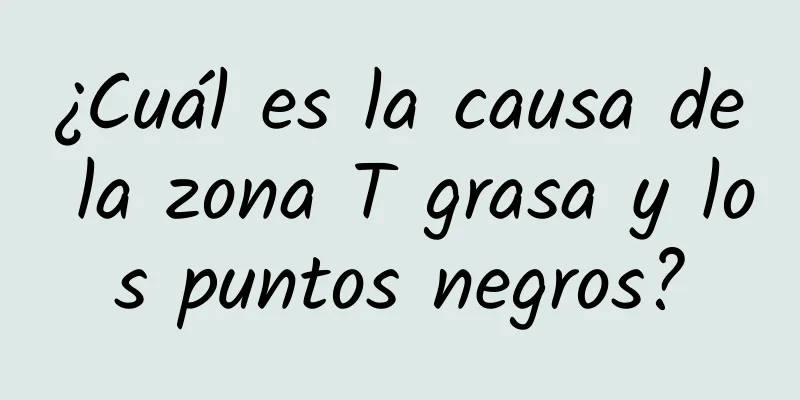 ¿Cuál es la causa de la zona T grasa y los puntos negros?