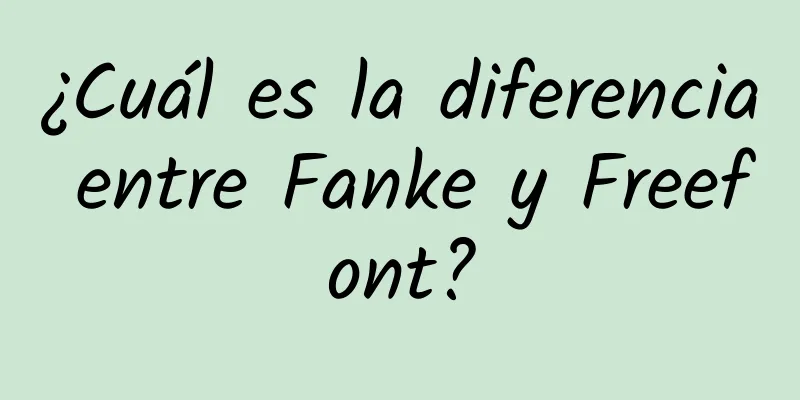 ¿Cuál es la diferencia entre Fanke y Freefont?