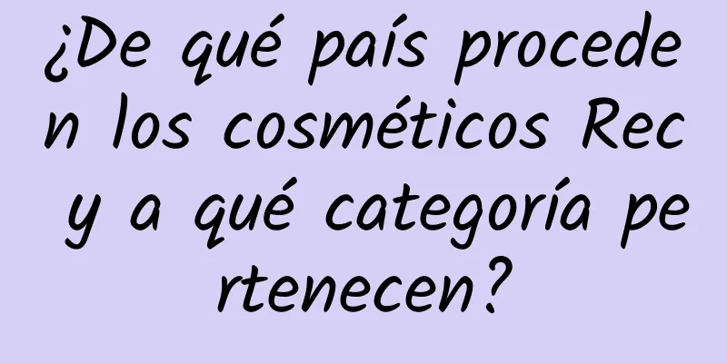 ¿De qué país proceden los cosméticos Rec y a qué categoría pertenecen?