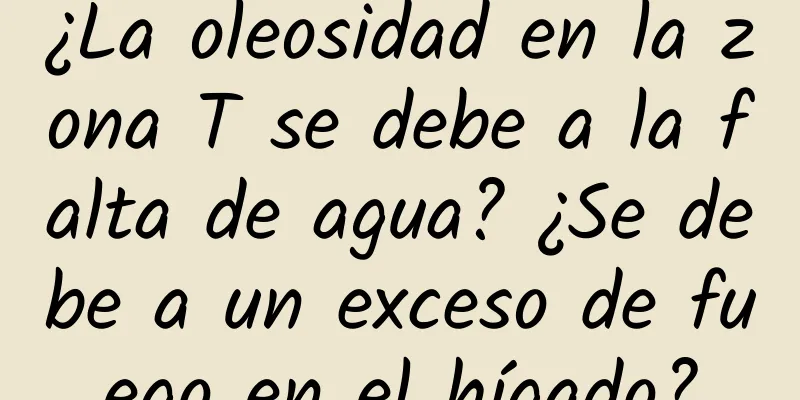 ¿La oleosidad en la zona T se debe a la falta de agua? ¿Se debe a un exceso de fuego en el hígado?