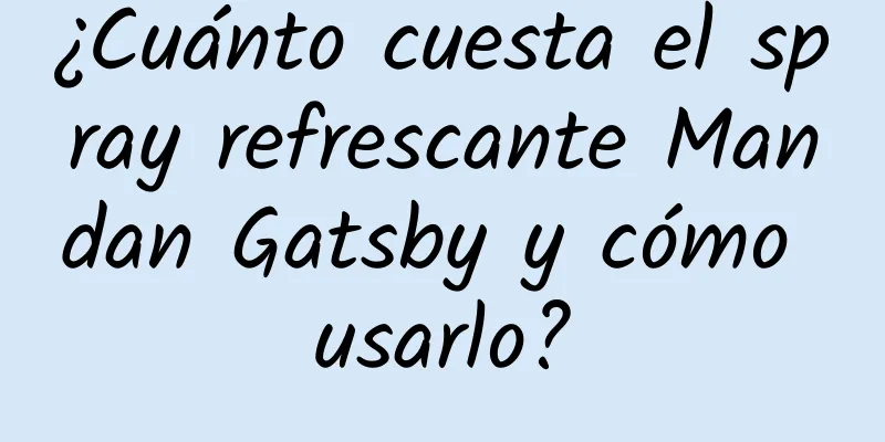 ¿Cuánto cuesta el spray refrescante Mandan Gatsby y cómo usarlo?