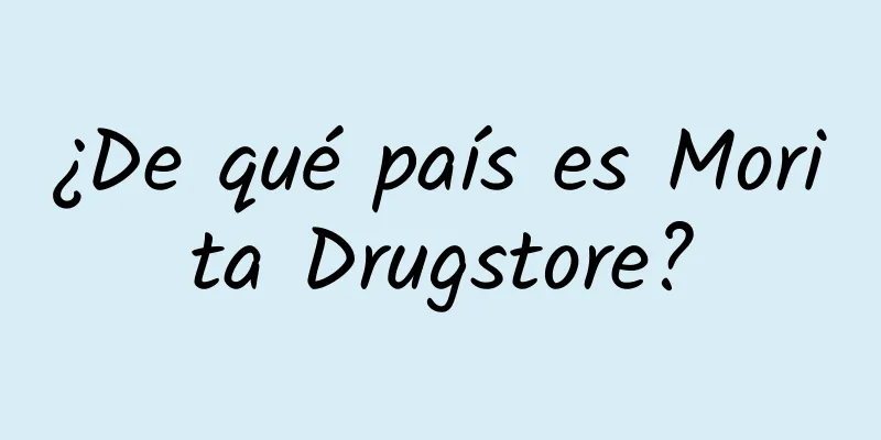 ¿De qué país es Morita Drugstore?