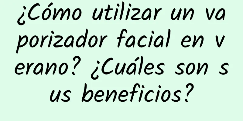 ¿Cómo utilizar un vaporizador facial en verano? ¿Cuáles son sus beneficios?