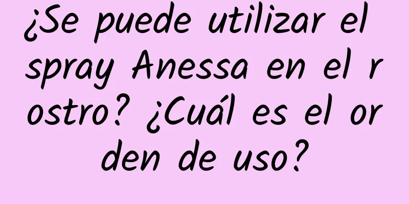 ¿Se puede utilizar el spray Anessa en el rostro? ¿Cuál es el orden de uso?