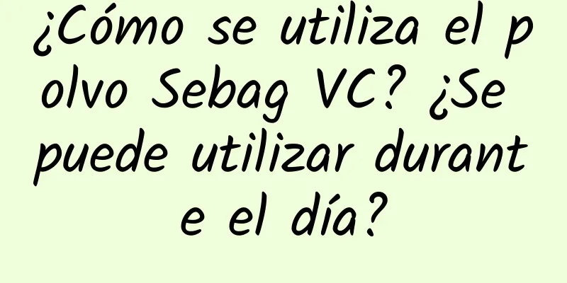 ¿Cómo se utiliza el polvo Sebag VC? ¿Se puede utilizar durante el día?