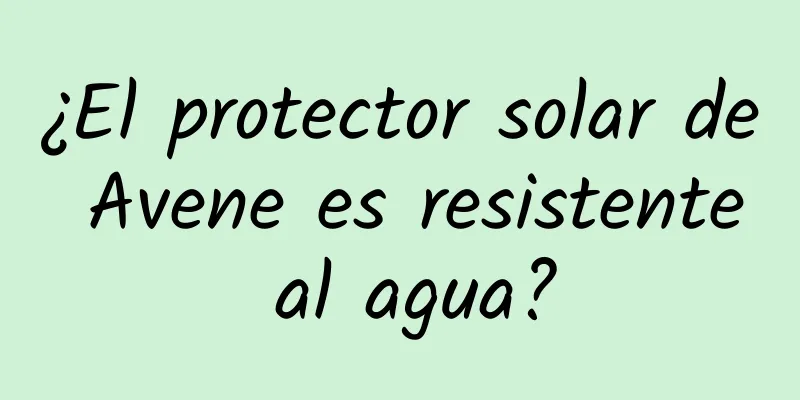 ¿El protector solar de Avene es resistente al agua?