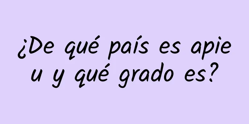 ¿De qué país es apieu y qué grado es?