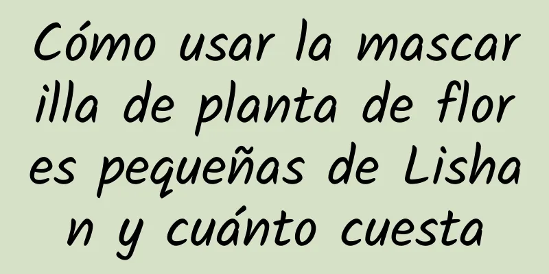 Cómo usar la mascarilla de planta de flores pequeñas de Lishan y cuánto cuesta