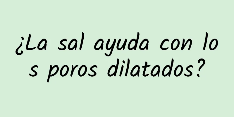 ¿La sal ayuda con los poros dilatados?