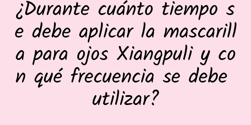 ¿Durante cuánto tiempo se debe aplicar la mascarilla para ojos Xiangpuli y con qué frecuencia se debe utilizar?