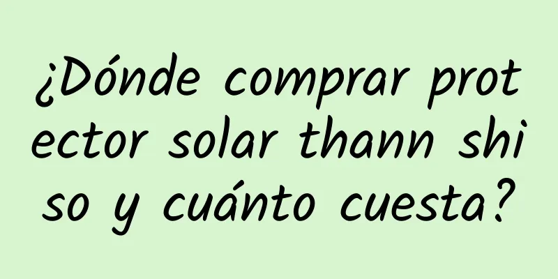 ¿Dónde comprar protector solar thann shiso y cuánto cuesta?