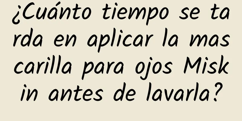 ¿Cuánto tiempo se tarda en aplicar la mascarilla para ojos Miskin antes de lavarla?