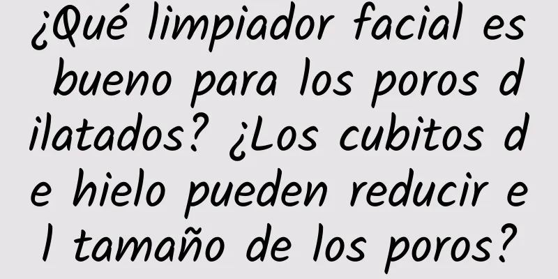 ¿Qué limpiador facial es bueno para los poros dilatados? ¿Los cubitos de hielo pueden reducir el tamaño de los poros?