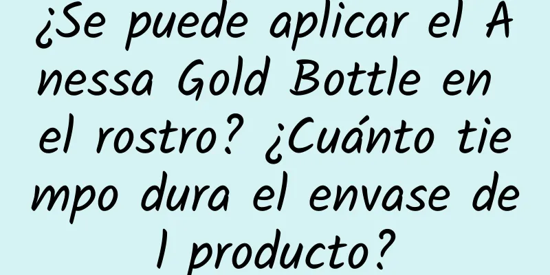 ¿Se puede aplicar el Anessa Gold Bottle en el rostro? ¿Cuánto tiempo dura el envase del producto?