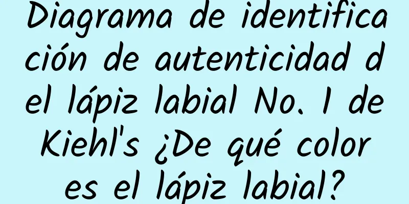 Diagrama de identificación de autenticidad del lápiz labial No. 1 de Kiehl's ¿De qué color es el lápiz labial?