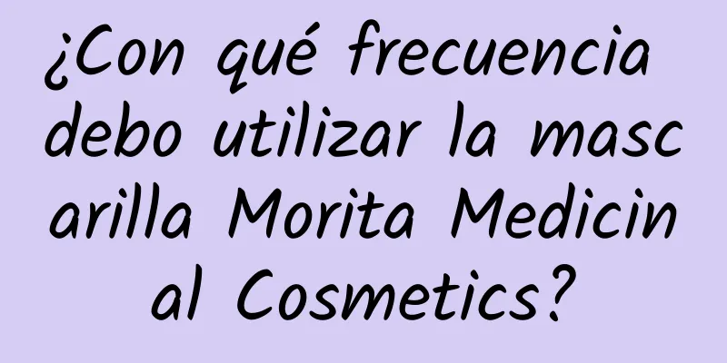 ¿Con qué frecuencia debo utilizar la mascarilla Morita Medicinal Cosmetics?