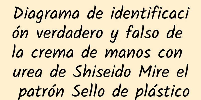 Diagrama de identificación verdadero y falso de la crema de manos con urea de Shiseido Mire el patrón Sello de plástico