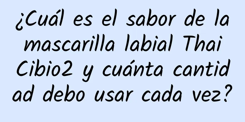 ¿Cuál es el sabor de la mascarilla labial Thai Cibio2 y cuánta cantidad debo usar cada vez?