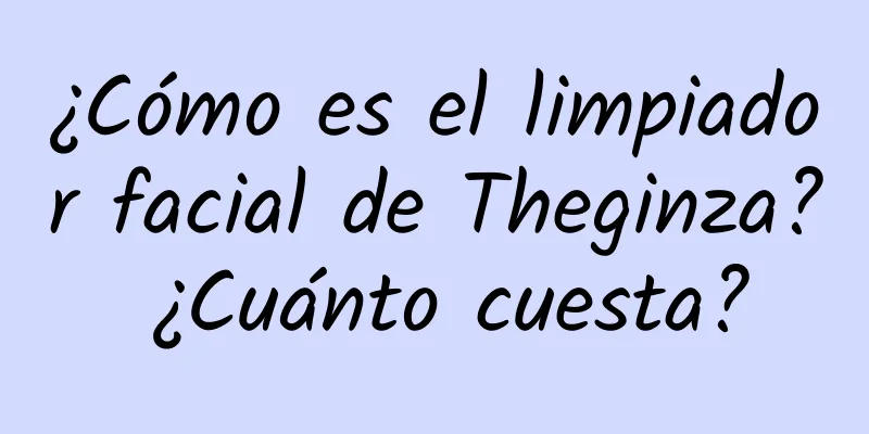 ¿Cómo es el limpiador facial de Theginza? ¿Cuánto cuesta?