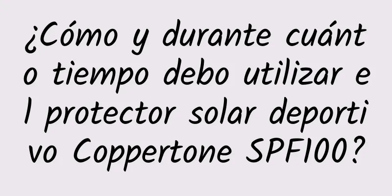 ¿Cómo y durante cuánto tiempo debo utilizar el protector solar deportivo Coppertone SPF100?