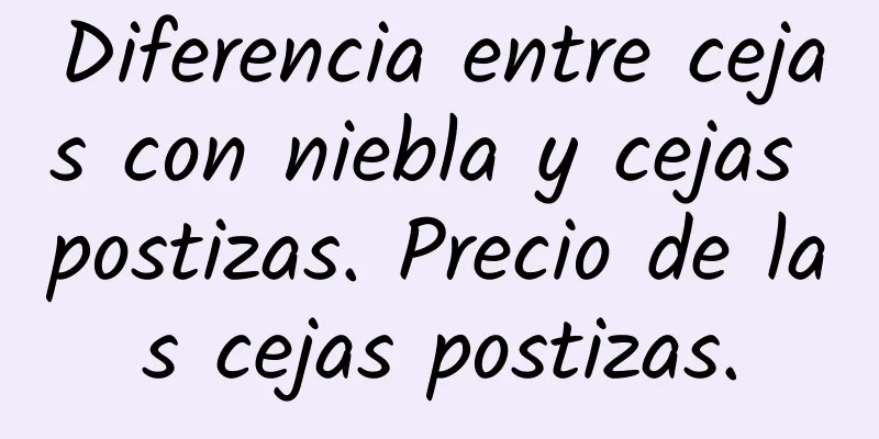 Diferencia entre cejas con niebla y cejas postizas. Precio de las cejas postizas.