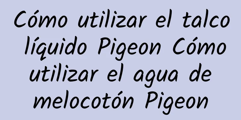 Cómo utilizar el talco líquido Pigeon Cómo utilizar el agua de melocotón Pigeon