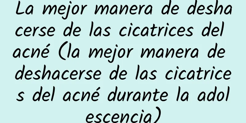 La mejor manera de deshacerse de las cicatrices del acné (la mejor manera de deshacerse de las cicatrices del acné durante la adolescencia)