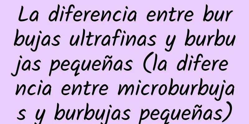 La diferencia entre burbujas ultrafinas y burbujas pequeñas (la diferencia entre microburbujas y burbujas pequeñas)