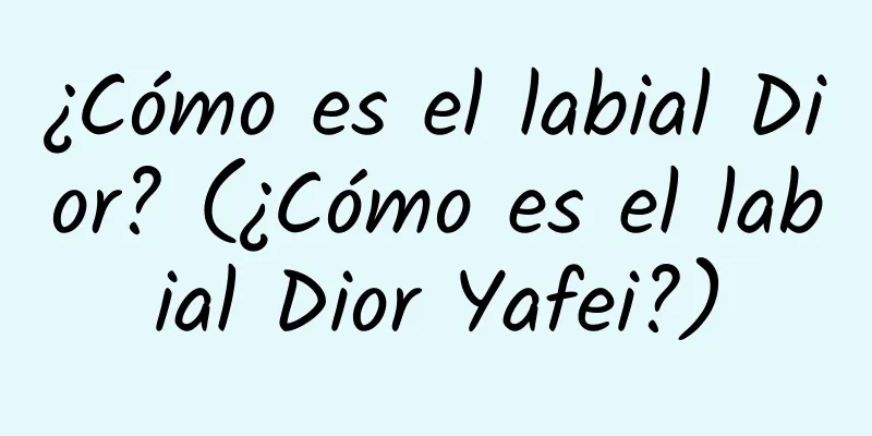 ¿Cómo es el labial Dior? (¿Cómo es el labial Dior Yafei?)