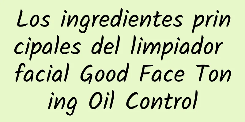 Los ingredientes principales del limpiador facial Good Face Toning Oil Control