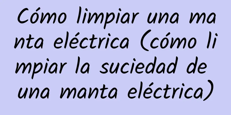 Cómo limpiar una manta eléctrica (cómo limpiar la suciedad de una manta eléctrica)