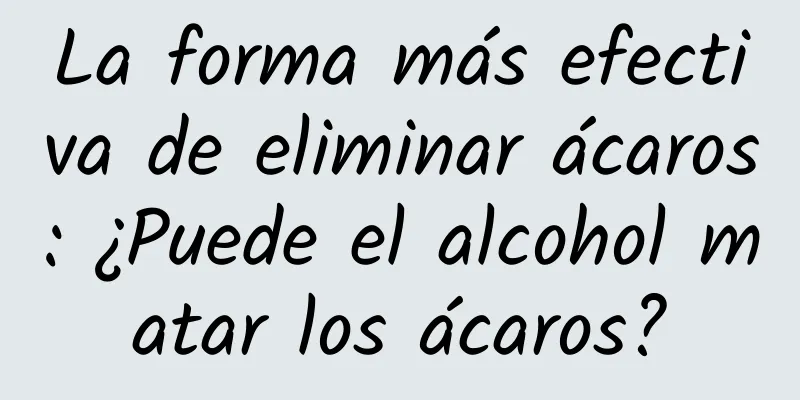 La forma más efectiva de eliminar ácaros: ¿Puede el alcohol matar los ácaros?