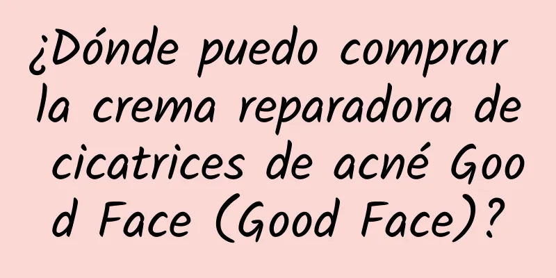 ¿Dónde puedo comprar la crema reparadora de cicatrices de acné Good Face (Good Face)?