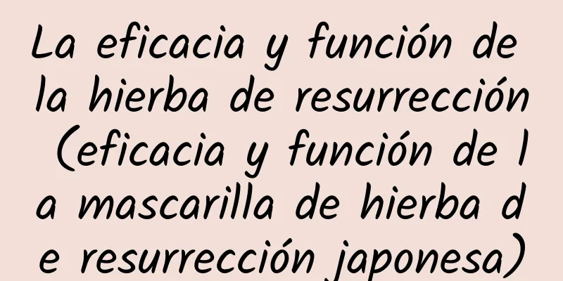 La eficacia y función de la hierba de resurrección (eficacia y función de la mascarilla de hierba de resurrección japonesa)