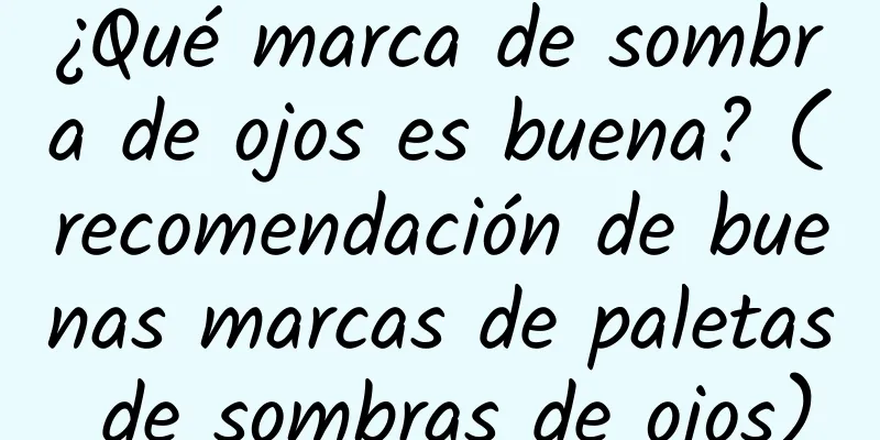 ¿Qué marca de sombra de ojos es buena? (recomendación de buenas marcas de paletas de sombras de ojos)